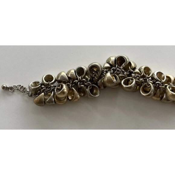 Vintage Lia Sophia Bracelet CHA CHA CHA Chunky Brushed Gold Tone Links Sz 7” - Picture 12 of 14